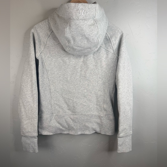 Lululemon Scuba Hoodie *Light Cotton Fleece Heathered Silver Lake Slub Size 6 - Picture 5 of 10